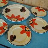 Hand-painted cake set 1960s/70s
