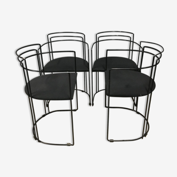 Set of 4 Modernist 1980's dining chairs