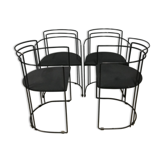 Set of 4 Modernist 1980's dining chairs