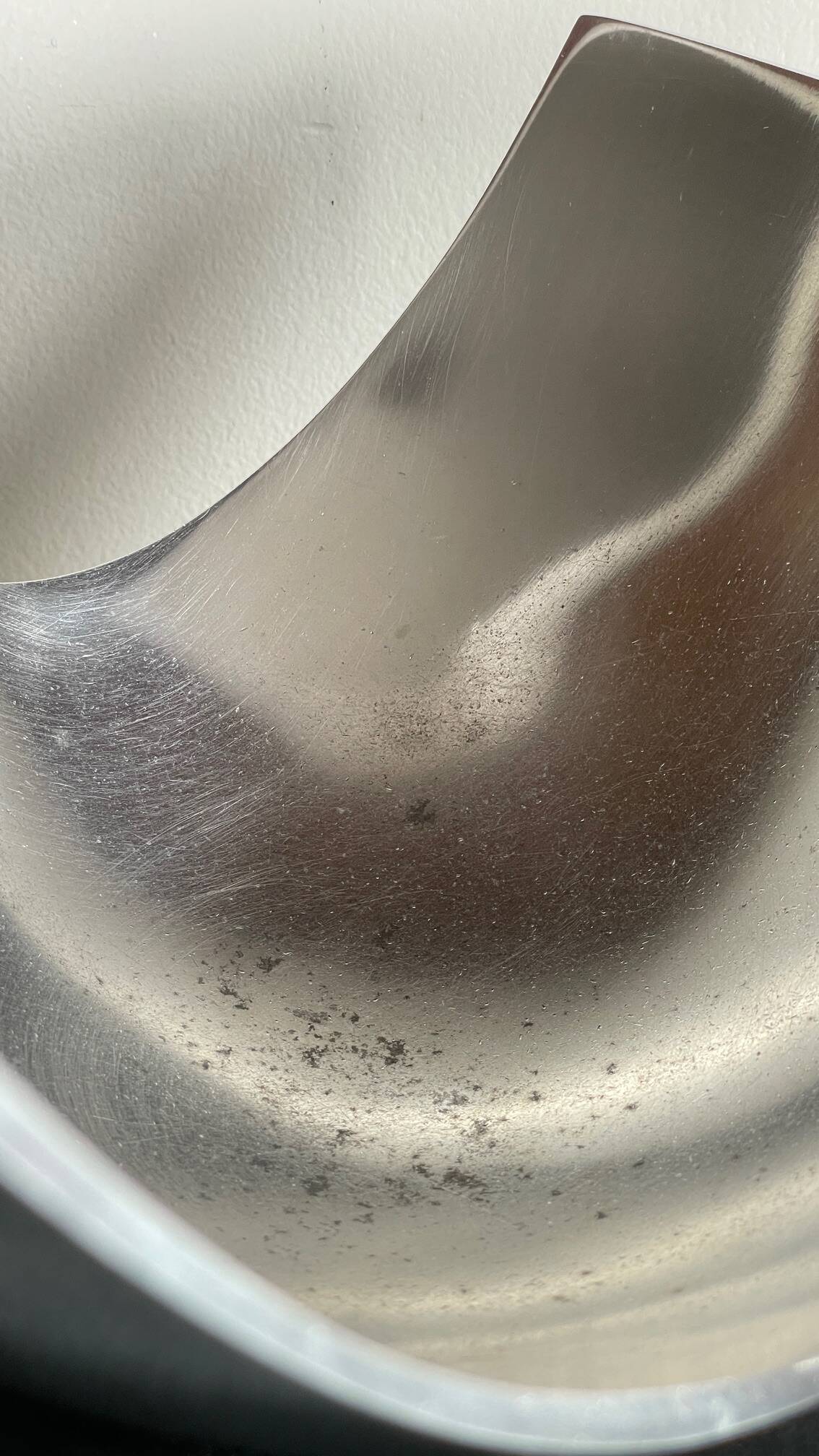 Vintage polished metal fruit bowl