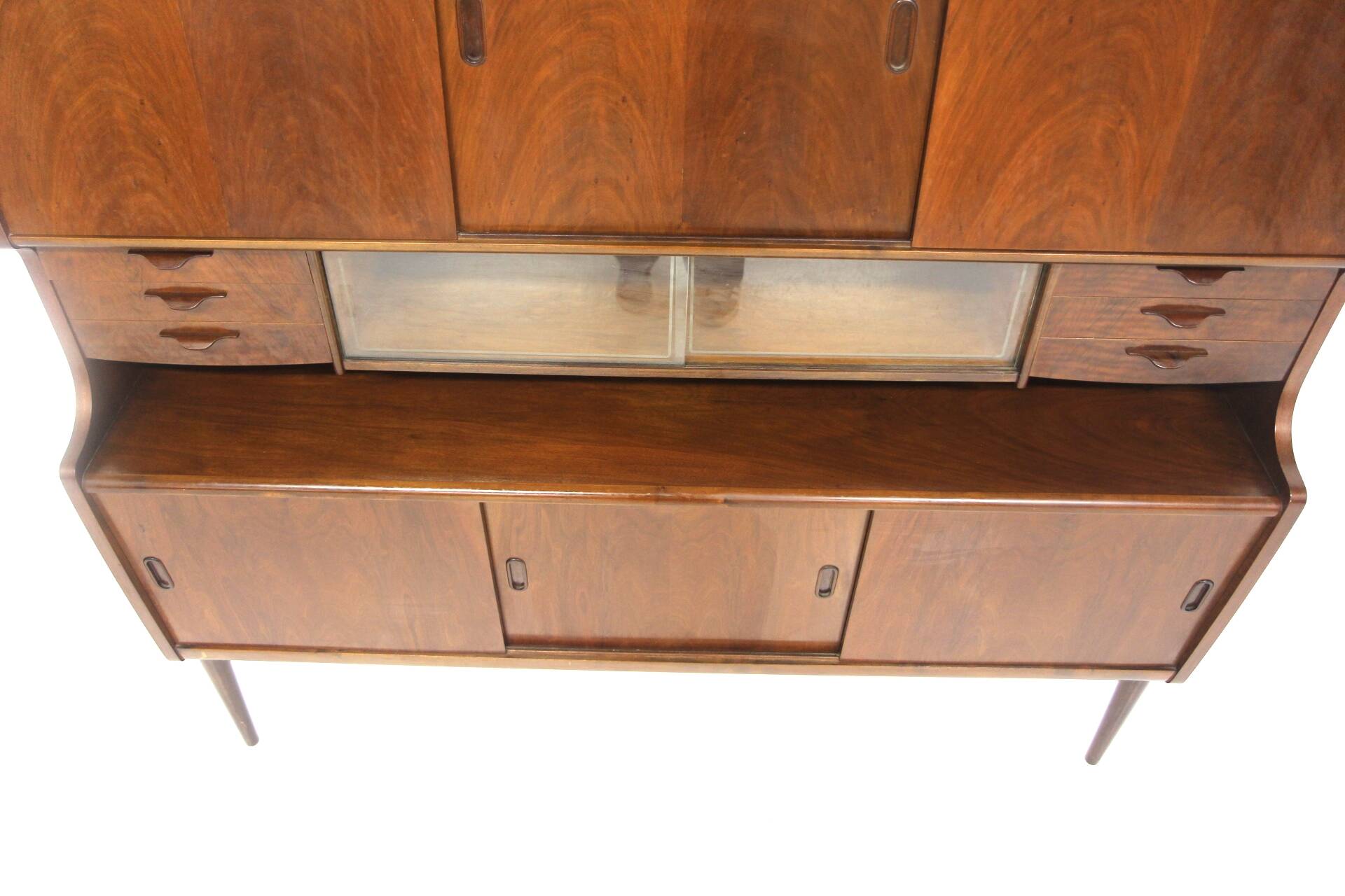 Scandinavian enfilade in walnut, Sweden, 1960
