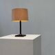 Black leather table lamp