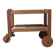 Brutalist bar cart or serving trolley in solid oak, Sweden 1950s