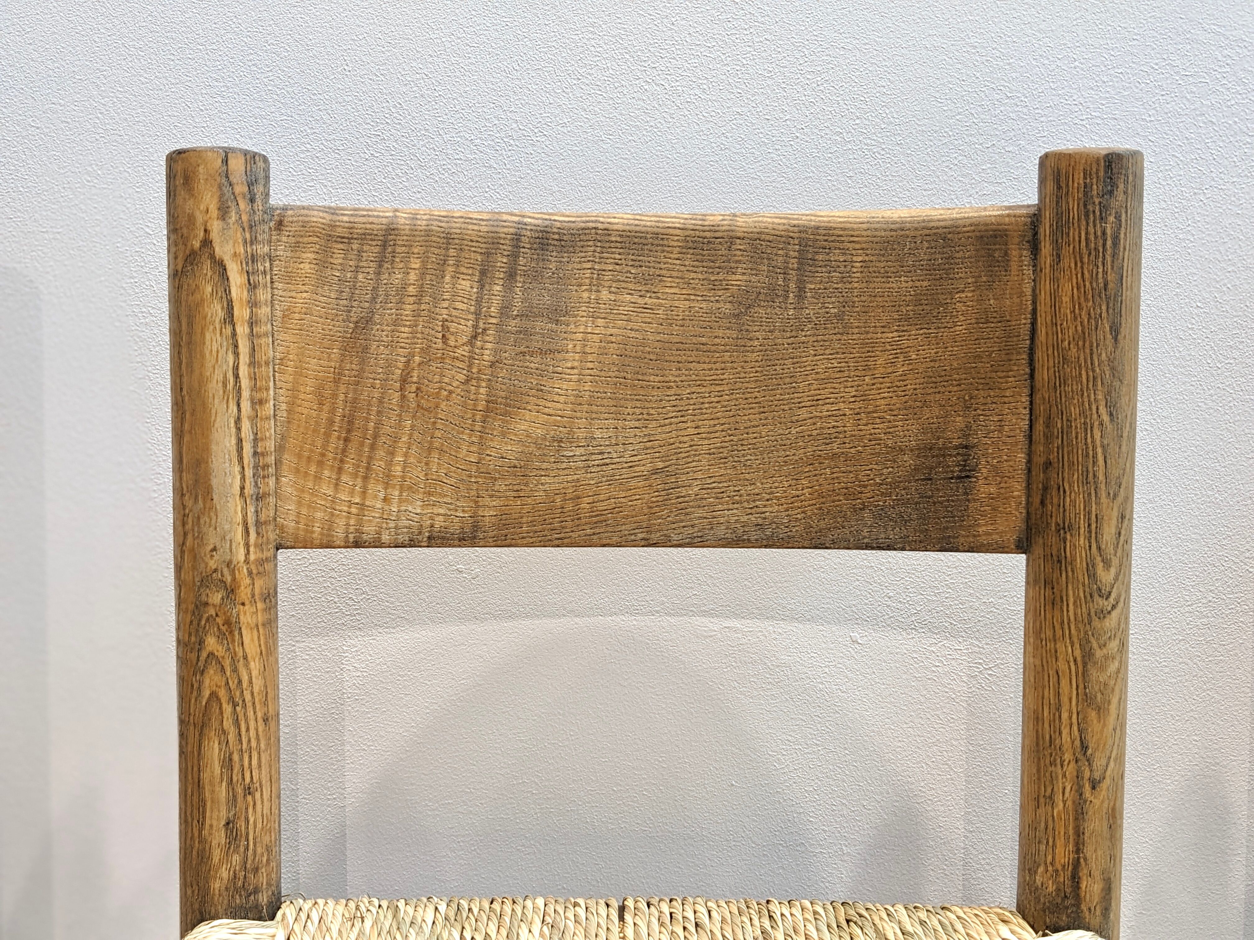 Series of 3 Méribel chairs by Charlotte Perriand