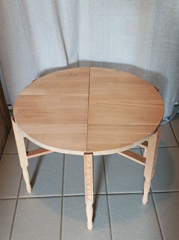 Table basse aéro-gommée salon pliable plateau bois chêne dp 0623031