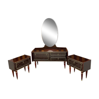 Vintage dressing table + bedside tables