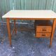 Vintage desk with 2 drawers in beech and cp with the Formica top
