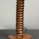Midcentury brutalist wood turned mushroom table lamp, Charles Dudouyt style