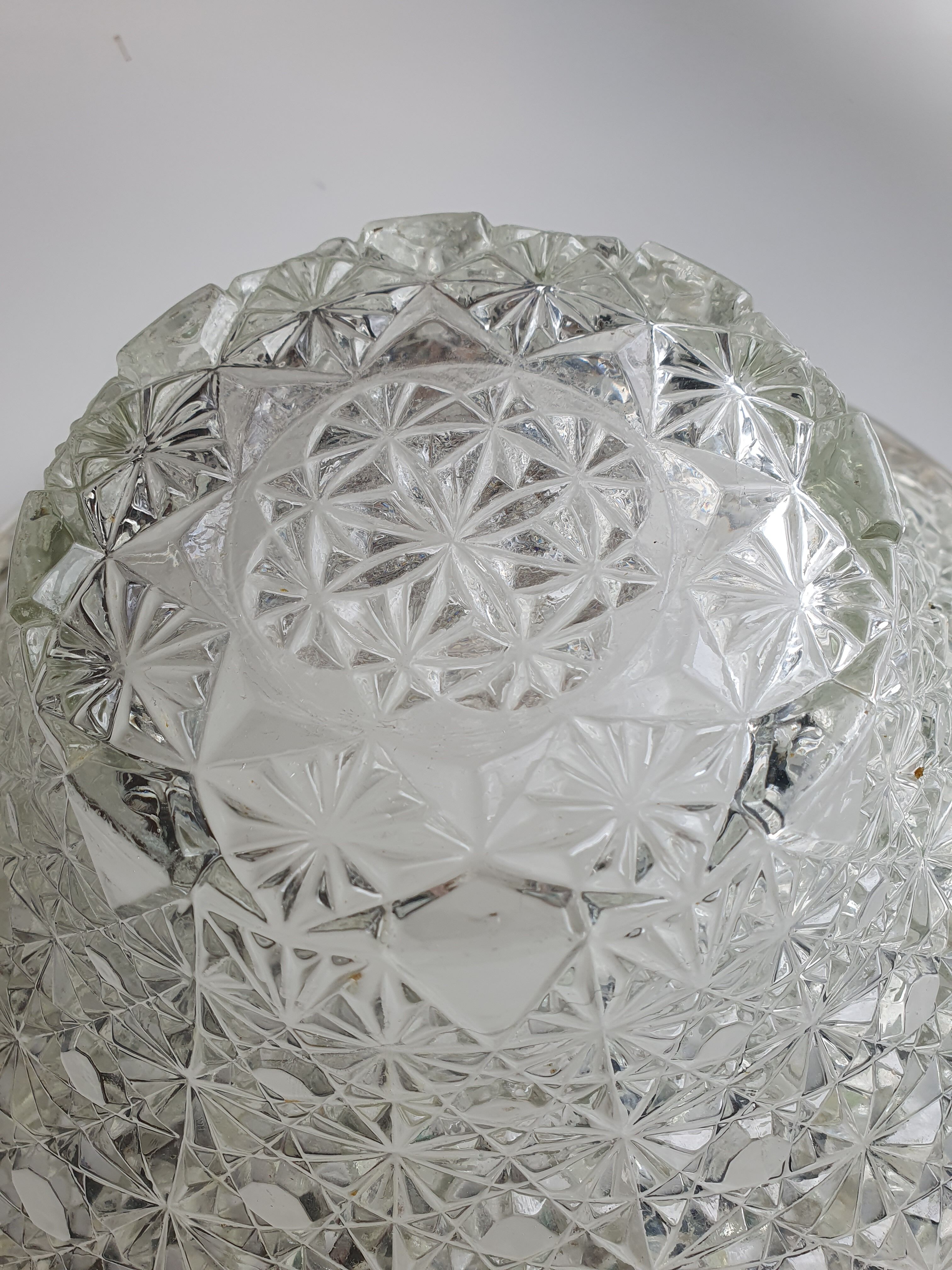 Cut glass salad bowl