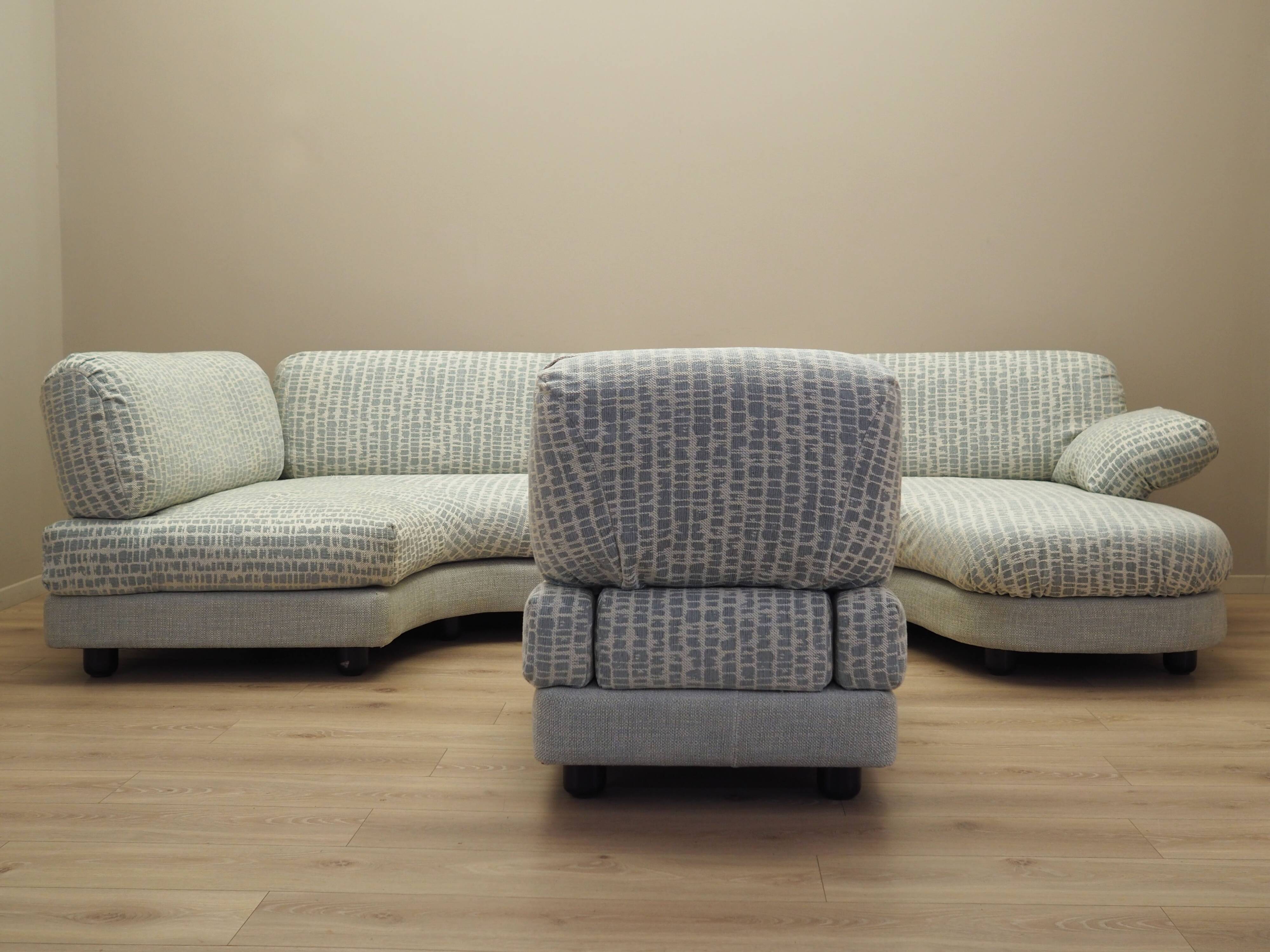 Modular corner sofa, Italian design, 1970s, production: Italy