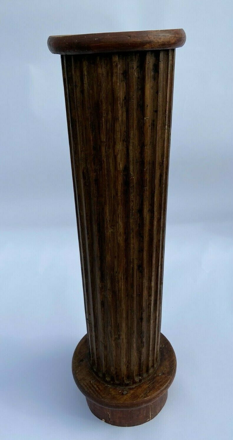 Louis XVI style column cannelee wooden pearl for sculpture