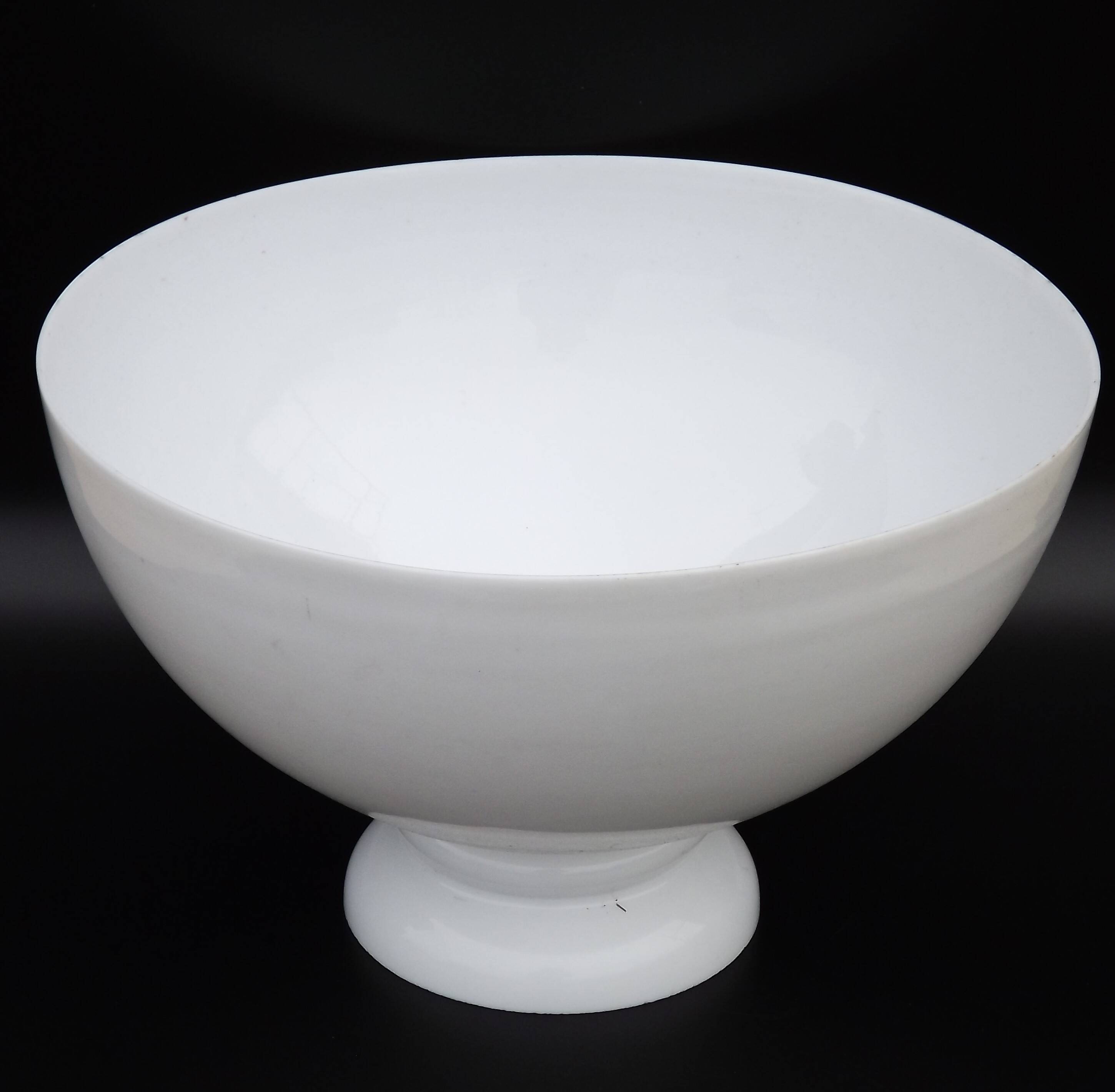 French Vintage White Opaque Glass Lantern Style Replacement Shade 0185