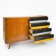 Original U-458 cabinet designed by Jiří Jiroutek in 1958 - Black & Yellow