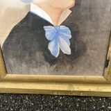 Tableau XIX portrait de femme cadre bois doré
