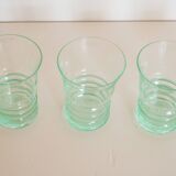 Set of 8 green glasses
