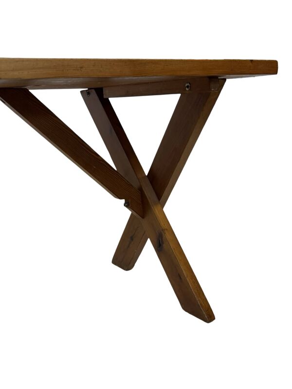 Table à manger vintage en pin des années 60, table à manger minimaliste