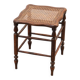 Antique French wooden Stool with Cane Seat, Early 19th Century