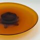 Vintage amber glass centrepiece bowl on a pedestal.