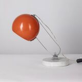 Vintage 60's table lamp in marble and orange metal italian design