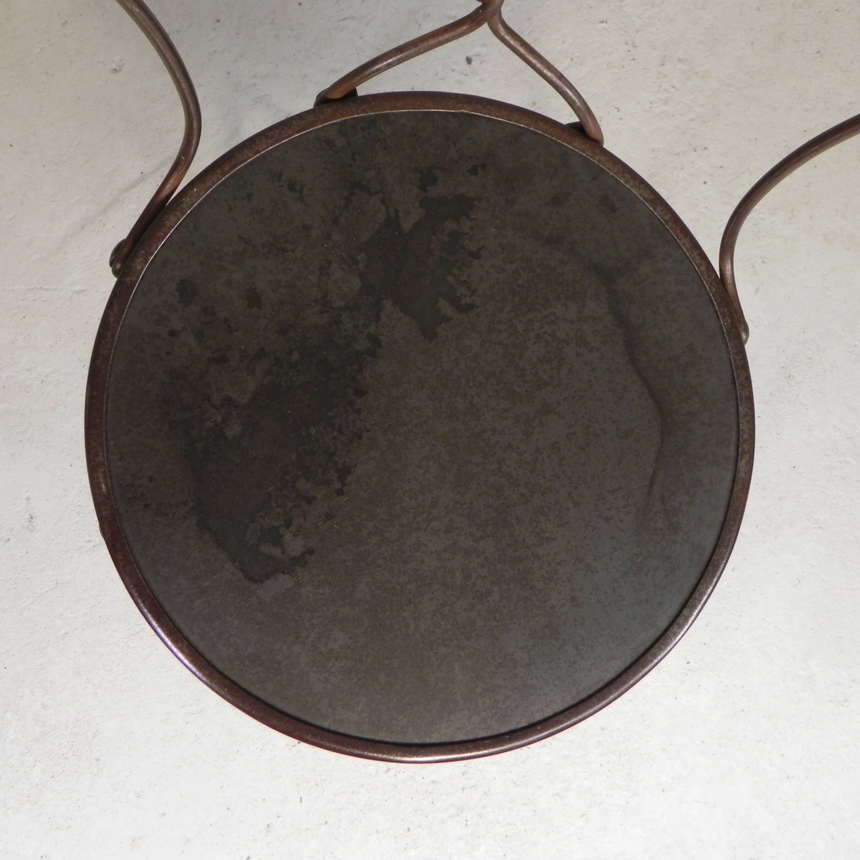 Graceful American steel chair for an ice cream shop, 1940s.