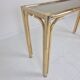 Italian Rectangle Side Table in Brass Bamboo and Smoked Glass, 1970s