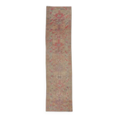 Tapis couloir turc oushak noué à la main 88x311