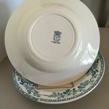 2 hollow plates earthenware st Amand model Guadeloupe