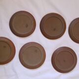 Set of 6 dessert plates from Grès du Marais