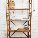 Rattan bookcase shelf