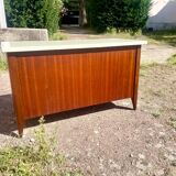 Vintage chest bench 1960. Sapele veneer