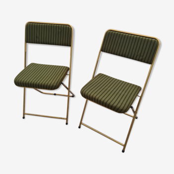 Paire de chaises vintage pliante Lafuma