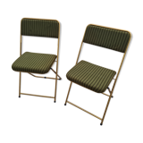 Pair of vintage folding chair Lafuma