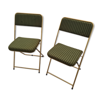 Pair of vintage folding chair Lafuma