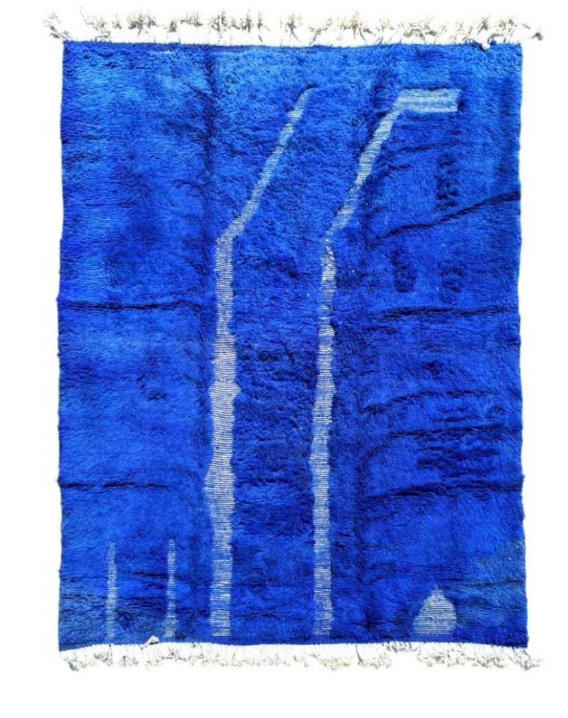 Blue Moroccan rug in wool 250/150cm