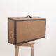 Pair of old rigid suitcases for cars