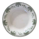 Hollow round dish iron earth Sarreguemines Palmyra