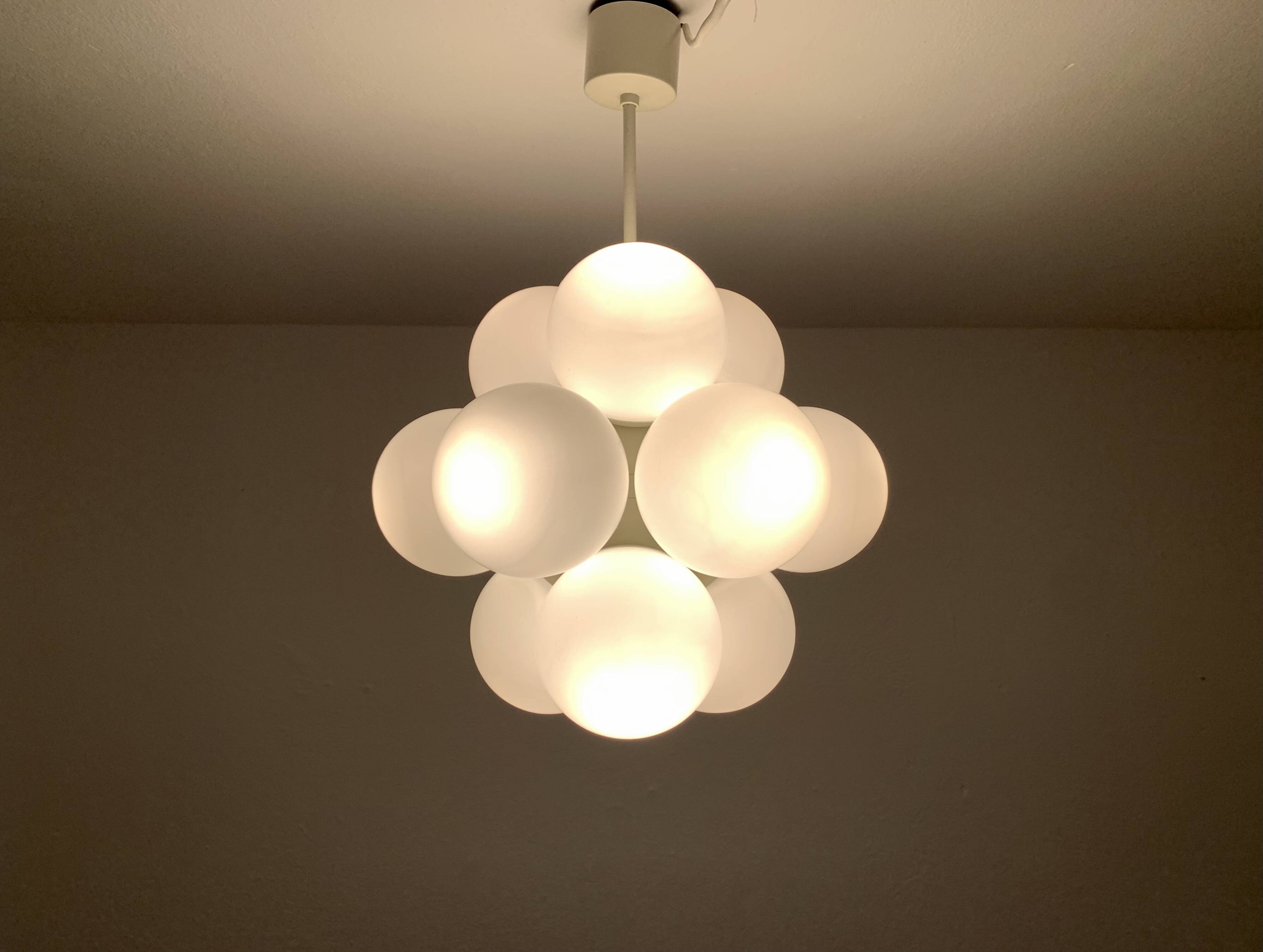 Opaline Sputnik Chandelier by Kaiser Leuchten