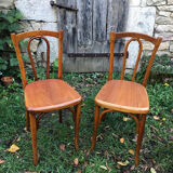 Varnished bistro chairs