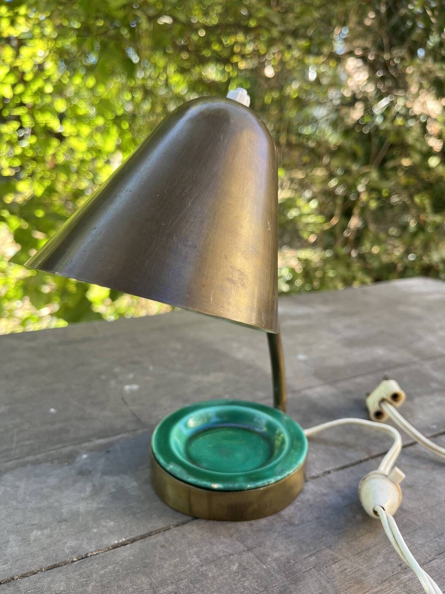 Small vintage brass lamp