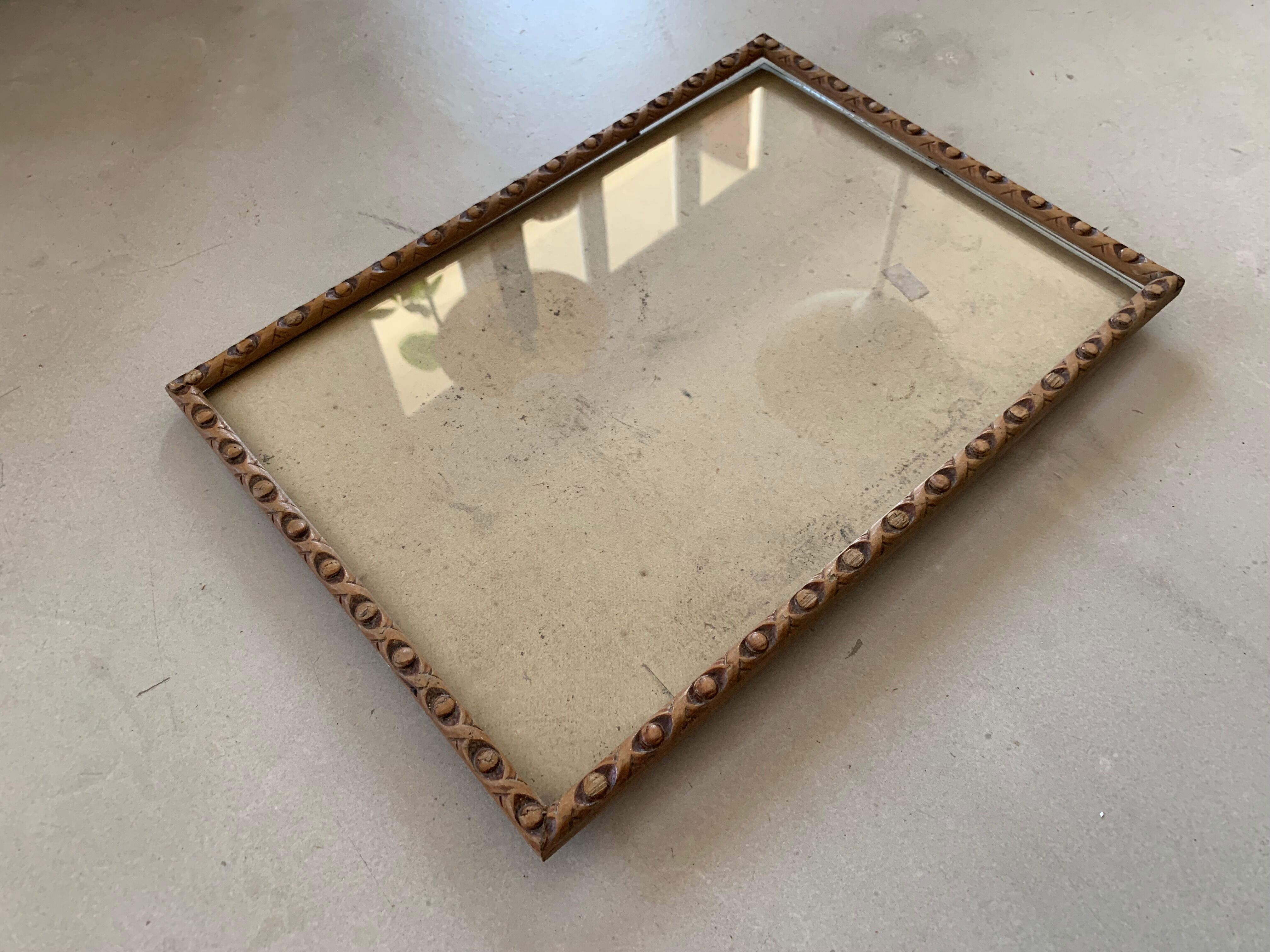 Old frame carved wood 29x41cm