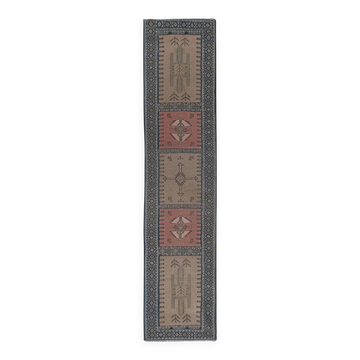 Vintage Turkish hallway rug 95x405 cm