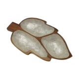Empty mother-of-pearl and wood pocket