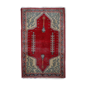 Tapis ancien turc konya fait main 69cm x 108cm 1920s, 1c500