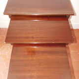 Table gigogne en bois ancienne vintage beaux reflets