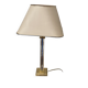 Brass column lamp and mirror
