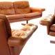 Set of Leather Sofa & 3 Armchairs by Sven Ivar Dysthe, Norway 1960's