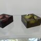 Two vintage glass ashtrays