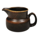 Very nice cream jug in hare fur glaze, Danish and from the 1970-80s.