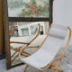 Vintage bamboo deck chair armchair 1950s Italy