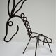 Sculptural zoomorphic gardener donkey metal patina rust vintage 50 60s